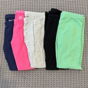 Girls Leggings Multi Color Set 5T